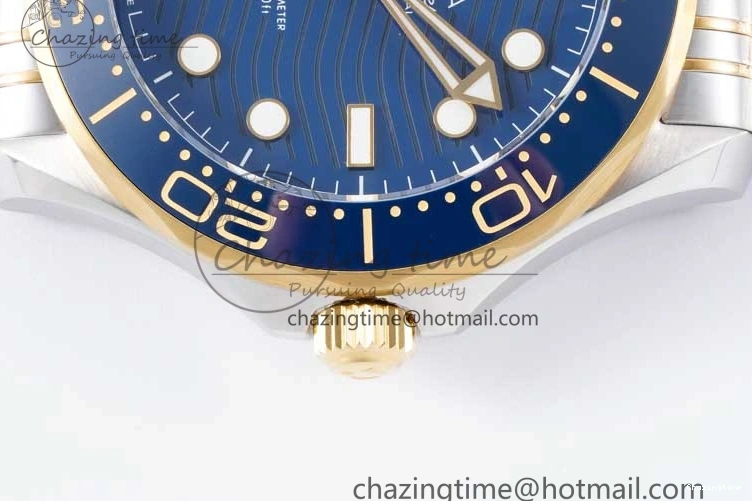 0118 ZeroBulk Seamaster Diver 300M SS YG Blue Ceramic Bezel JVSF 1:1 Best Edition Blue Dial on SS YG Bracelet A 7784